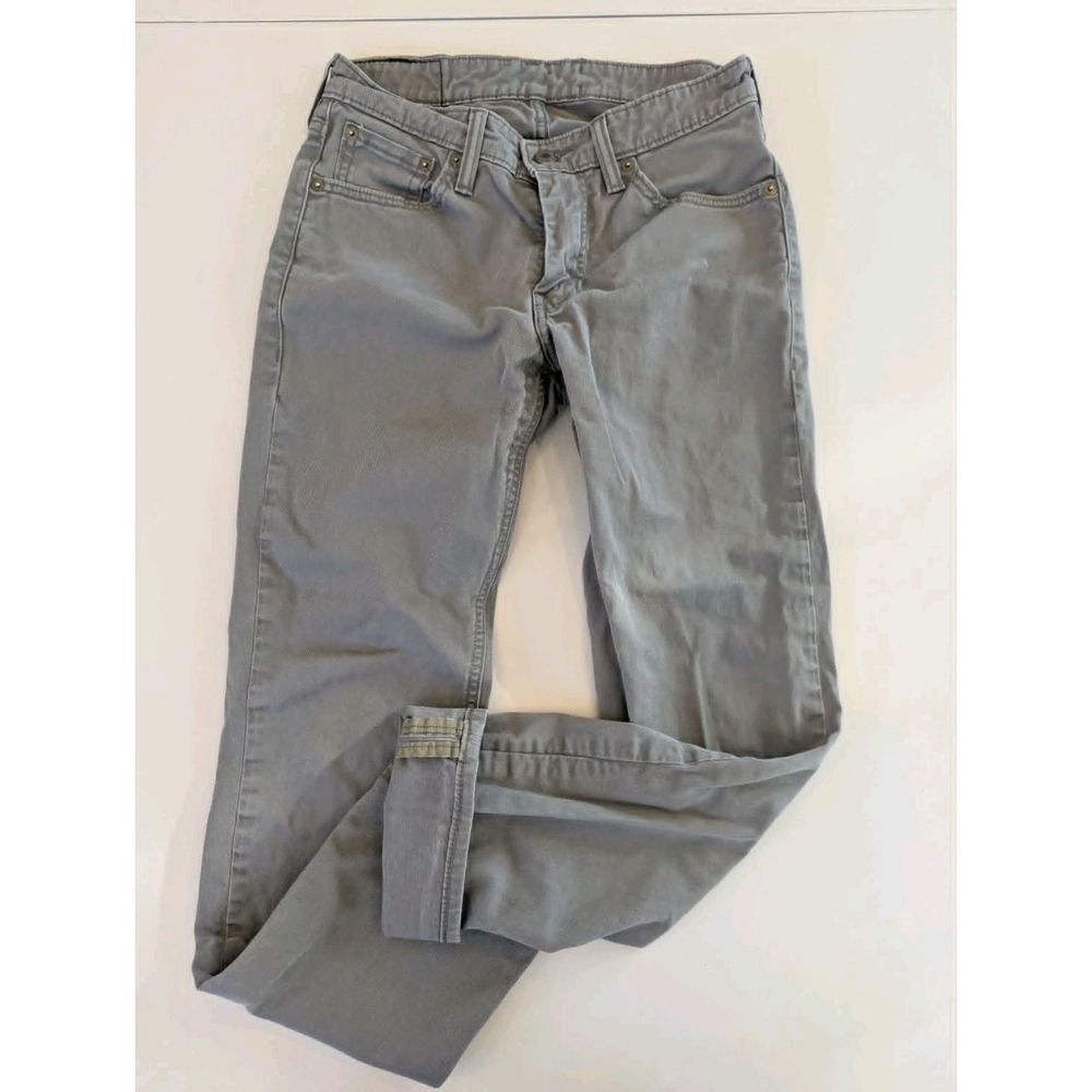 Levis 511 Slim Fit Gray Twill Pants Mens 29x30 Gray Denim Jeans 04511-1907